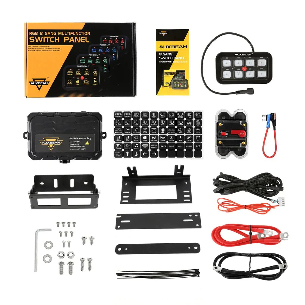 Auxbeam RGB 8 Gang Switch Control Panel with Bluetooth Control - Image 3