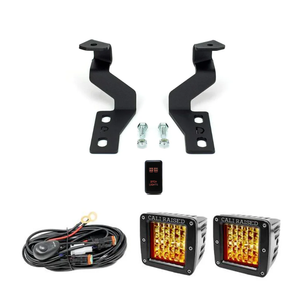 Cali Raised Low Profile Ditch Light Brackets Kit for 4Runner (2003-2009) - Image 3
