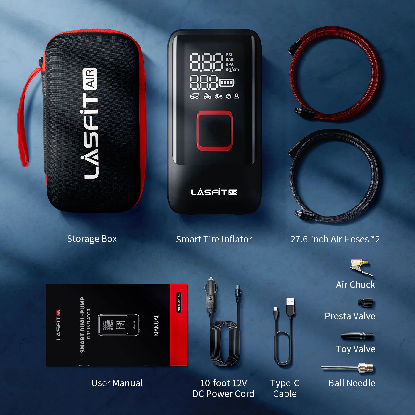 Lasfit Air TK1 Portable Cordless Dual-Pump Compressor - Image 14