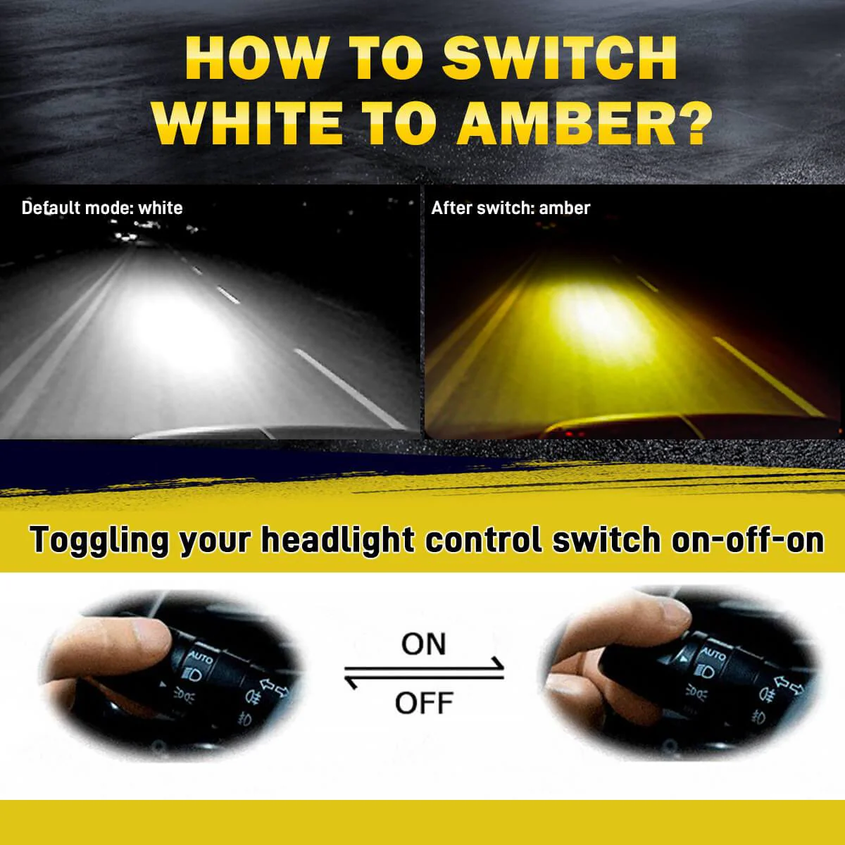 Lasfit LD Plus Switchback H8 H11 H16 LED Fog Light Bulbs Flip Chip 60W 2 Modes | 2 Bulbs - Image 9