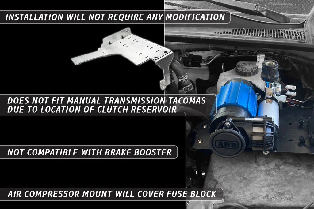 Rago Fabrication Air Compressor Mount for Tacoma (2016-2023) - Image 3