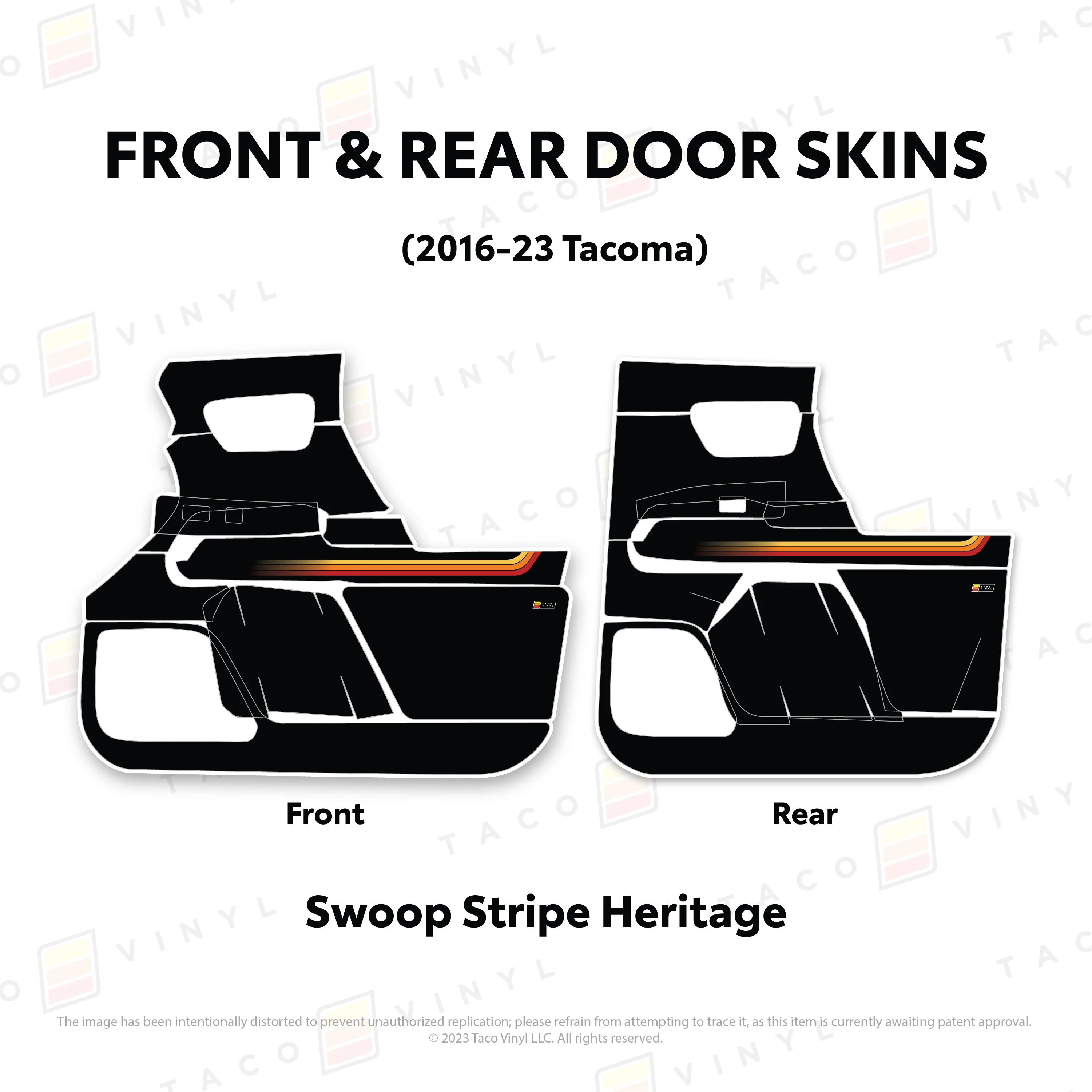 Taco Vinyl Door Skins for Tacoma (2016-2023) - Image 24