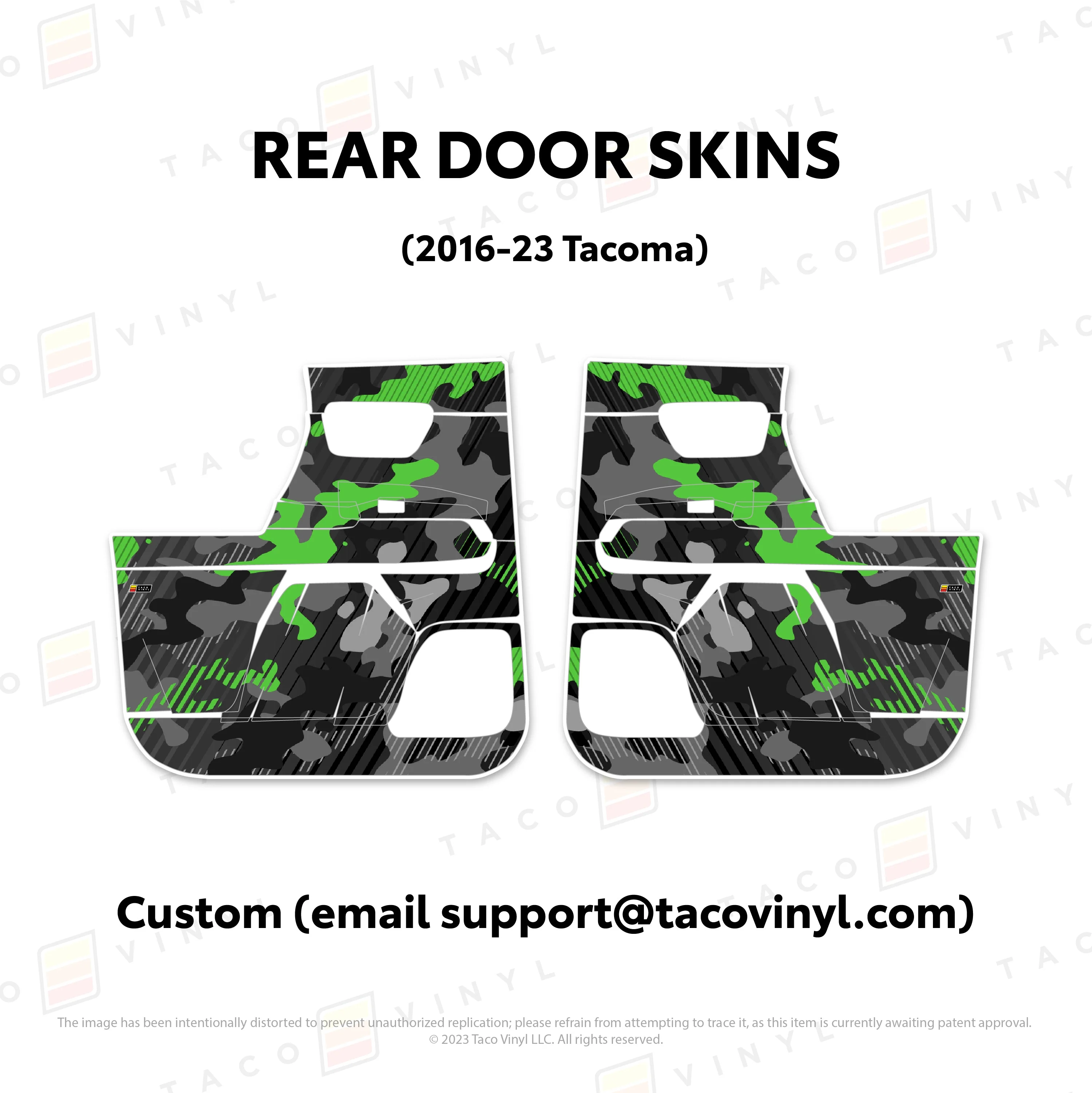Taco Vinyl Door Skins for Tacoma (2016-2023) - Image 62