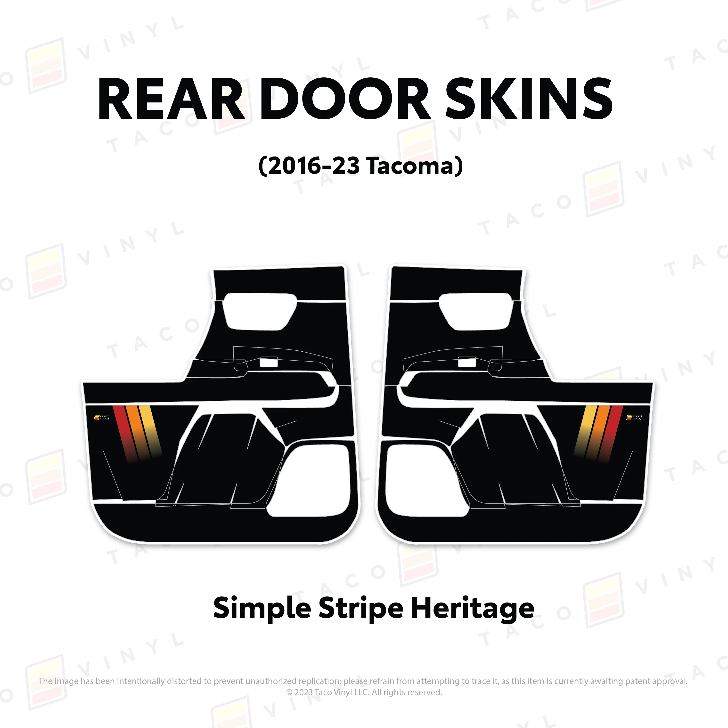 Taco Vinyl Door Skins for Tacoma (2016-2023) - Image 64