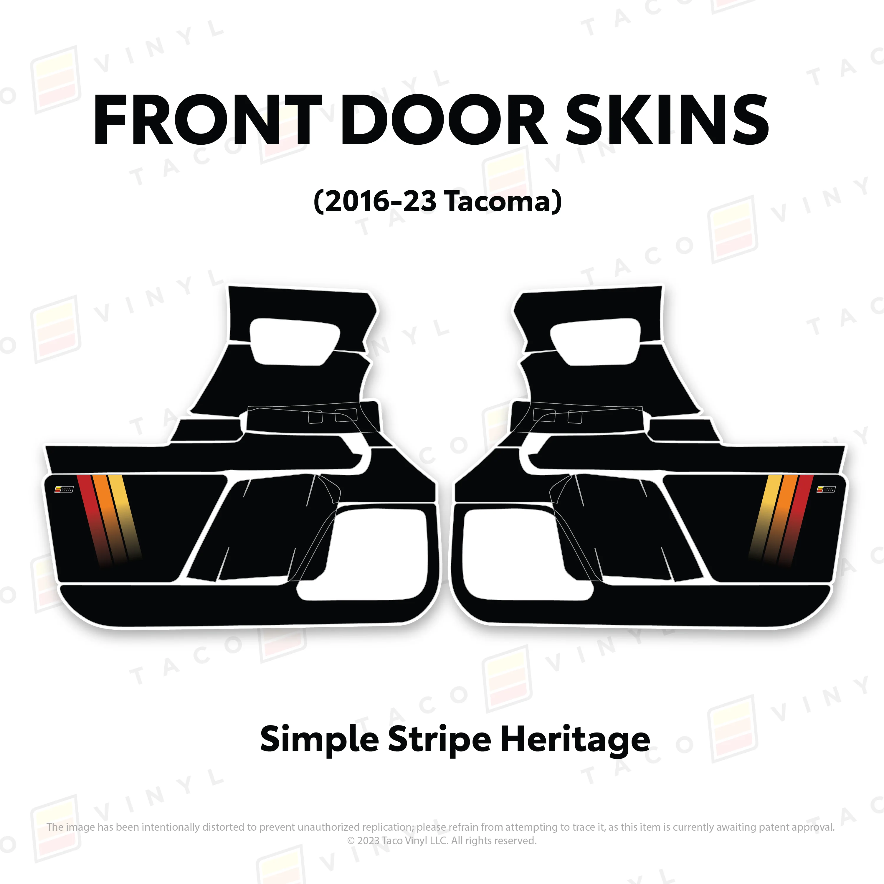 Taco Vinyl Door Skins for Tacoma (2016-2023) - Image 65