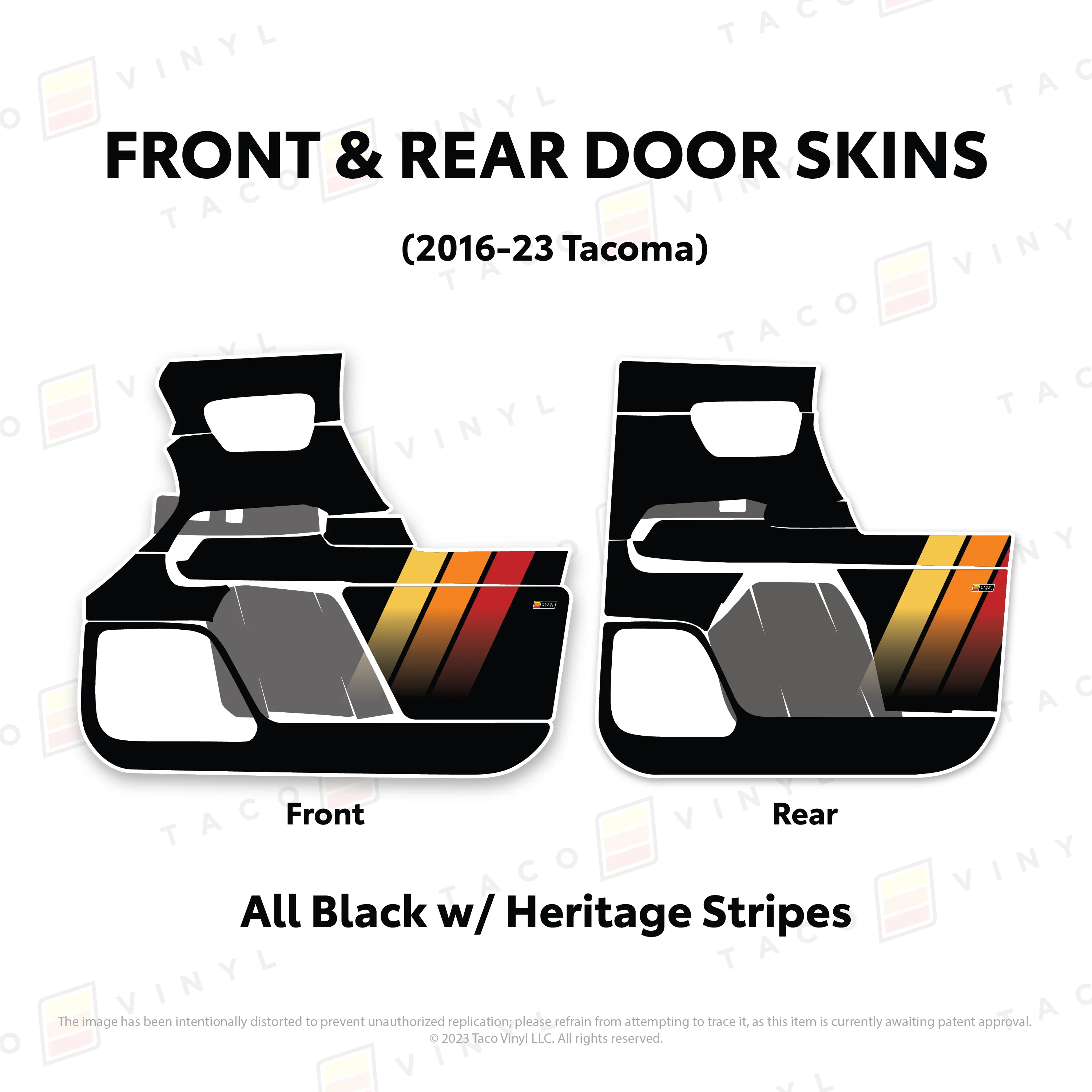 Taco Vinyl Door Skins for Tacoma (2016-2023) - Image 67