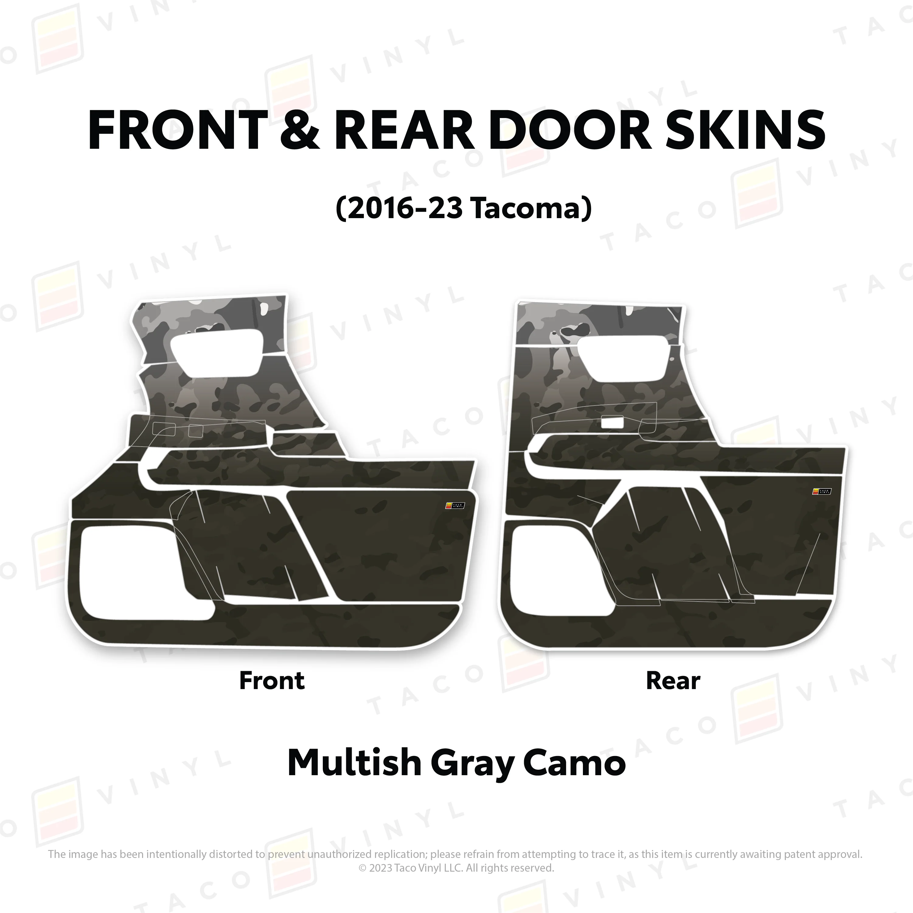 Taco Vinyl Door Skins for Tacoma (2016-2023) - Image 9
